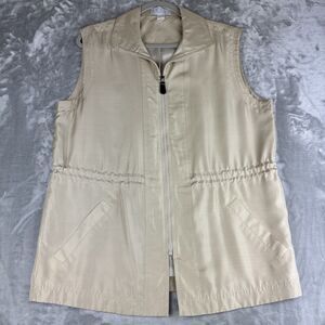 Seide Peter Hahn 100% Silk Vest Women's Large (38)‎ Ivory Zip Up Europe (1132)